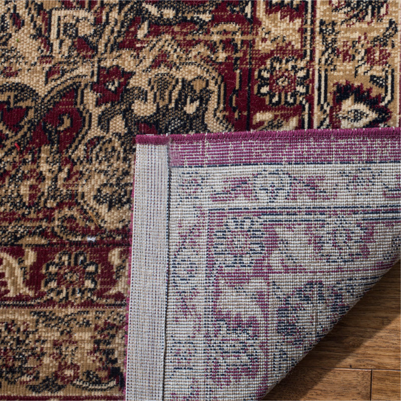 Tapis crème / rouge Leja, Rectangle 4 pi x 6 pi