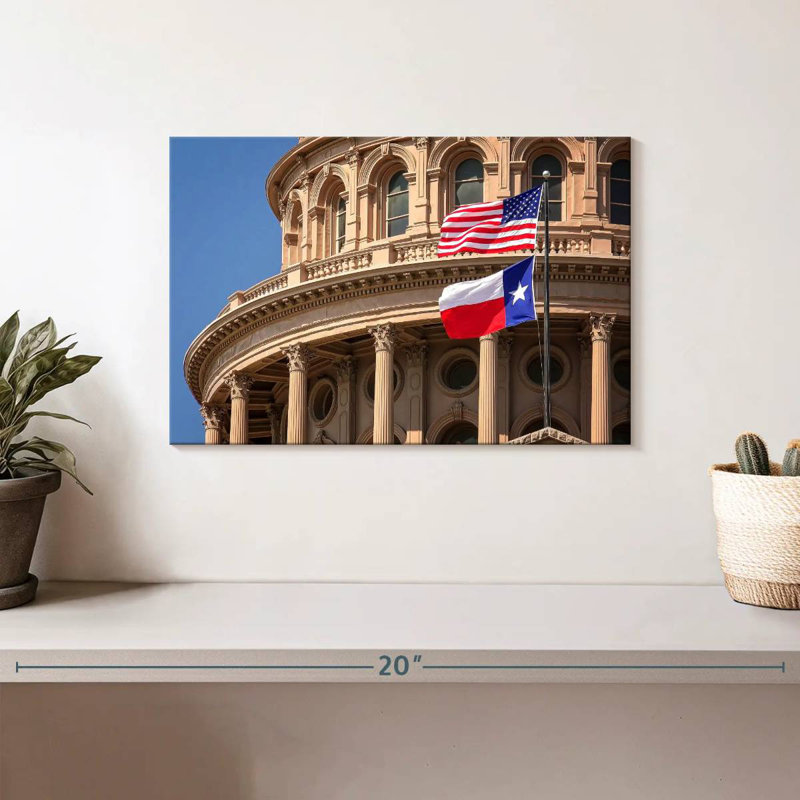 Drapeaux de Nicci au Texas Capitol, H 8 po x l 12 po