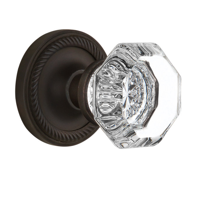Poignée de porte intérieure Odin Nostalgic Warehouse Rope Rosette   , Bronze huilé, bronze