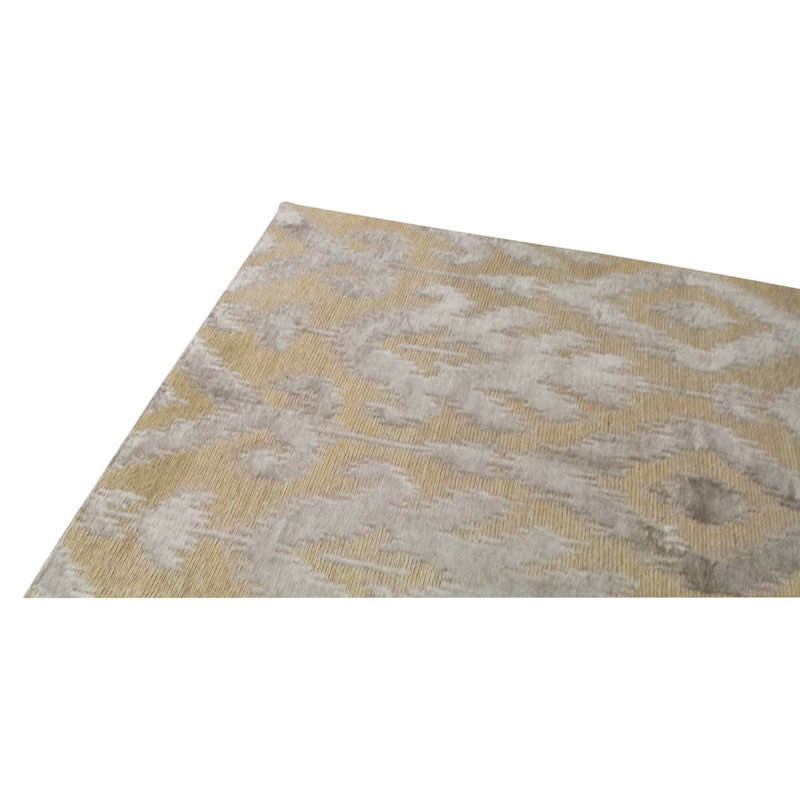 Tapis grège / brun clair noué à la main de haute qualité