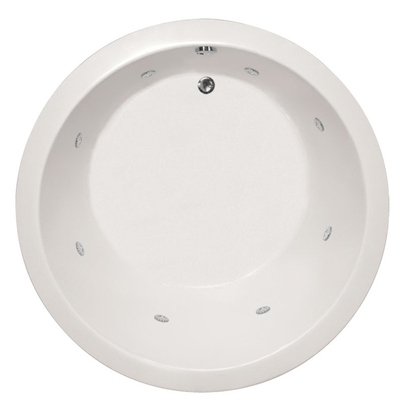 Redondo 60'' L Bathtub, White, Polished Nickel