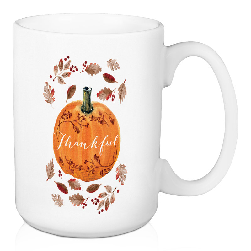Tasse à café Watercolor Fall Pumpkin