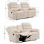 2 Seater Reclining Fabric Sofa-121362392-121362393