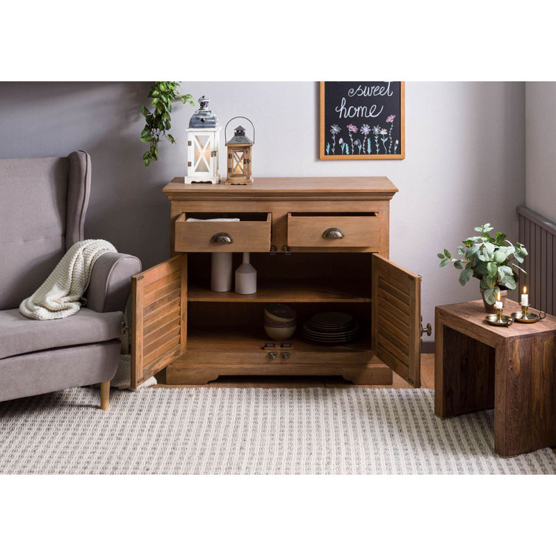 Toulouse 107cm Solid Wood Sideboard, Beige Oiled