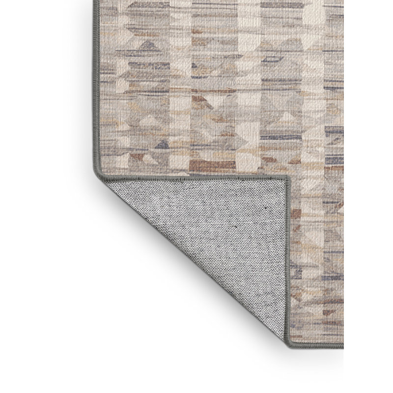 Machine Washable Gray Area Rug, Square 8'
