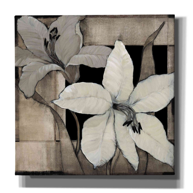 «Dramatic Lily Grid II» par Tim O'toole, art mural sur toile, H 12 po x l 12 po x P 0,75 po