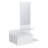 Console Table With 3 Shelf And Full Extension Drawer In White - Style, & Compact 23.6" Wide Floating Design, Modern For Entryway-1497815856