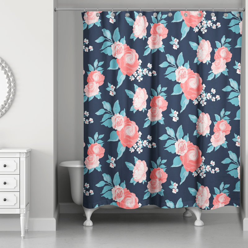 Rideau de douche simple Bartha Florals