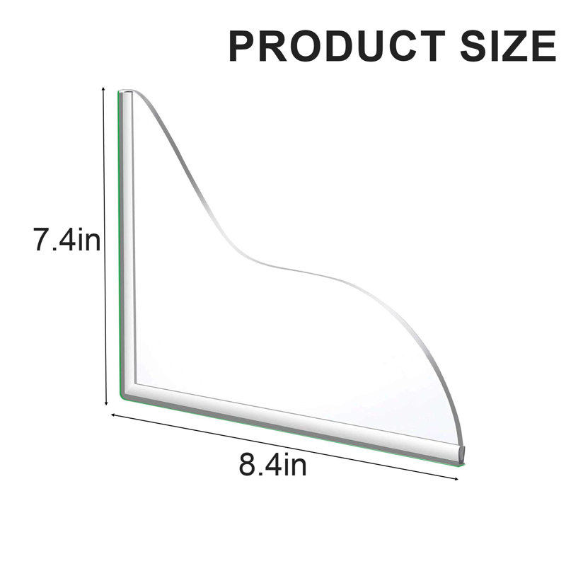 2 Pack Shower Splash Guard Kit, Large Splash Guards for Bathtub Waterproof Self-Adhesive Shower Corner Guards