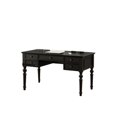 Bureau 47,24 po style français en bois massif noir