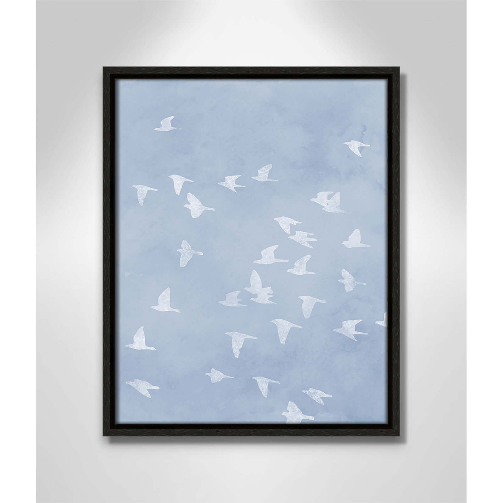 Flying Friends Print by Marcus Prime, 12.5'' W x 15.5'' H, Espresso Floater