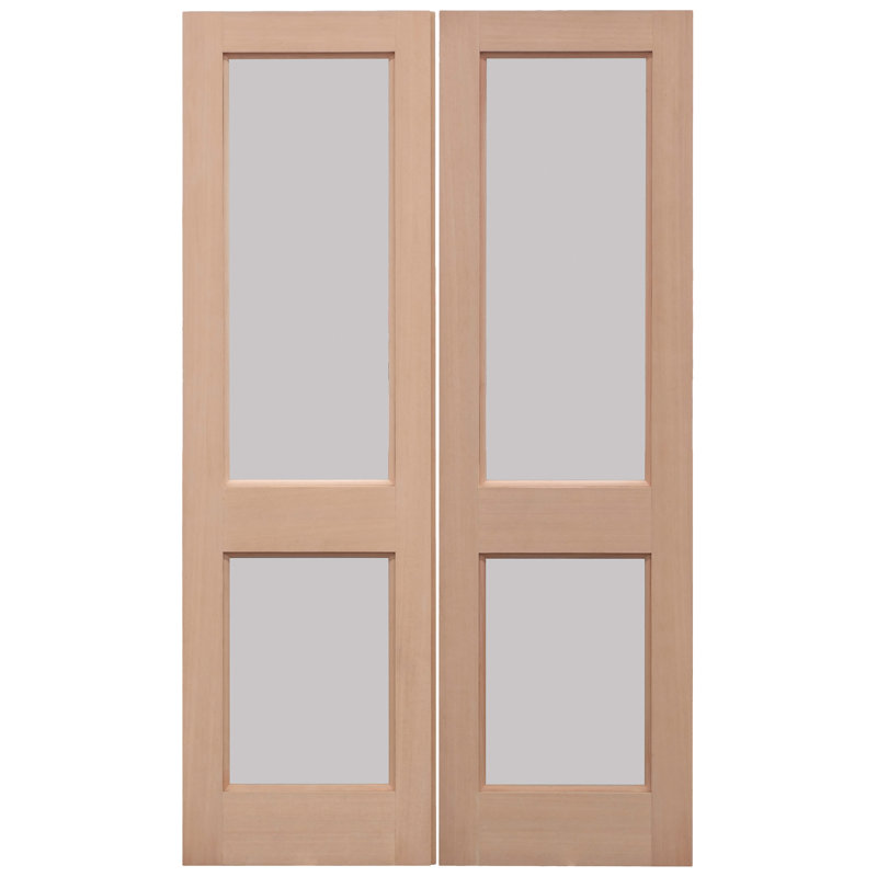 2XGG Unglazed Hemlock External Door Pair, 1981mm H x 915mm W x 44mm D