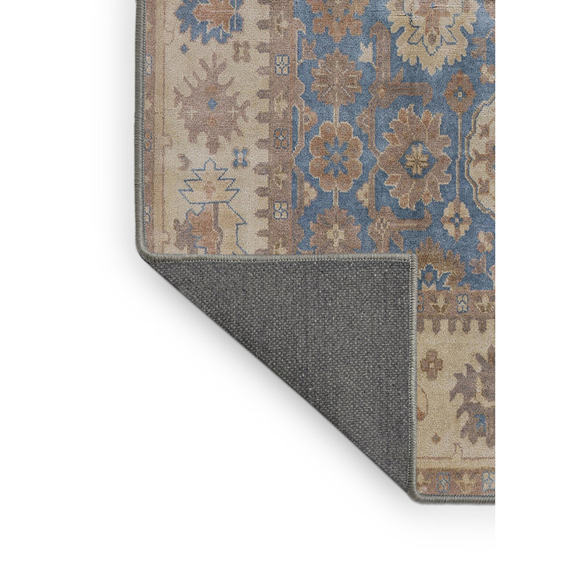 Tapis oriental beige / brun / bleu, Rectangle 4 pi x 6 pi
