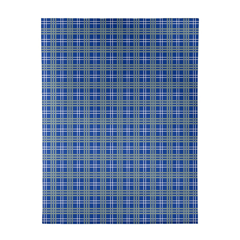 Tapis à carreaux bleu, Rectangle 9 pi x 12 pi