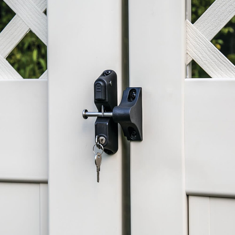 Black Stainless Steel Locking Gravity Gate Latch