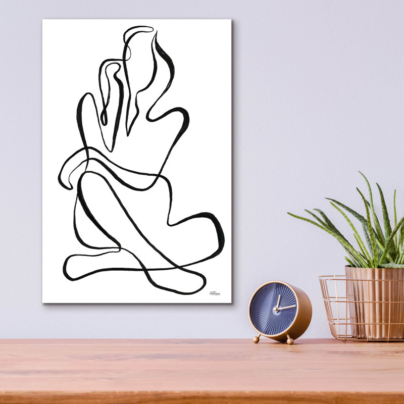 Art mural en verre épique «Sitting Woman» par Cat Thurman Designs, 12 po x 16 po