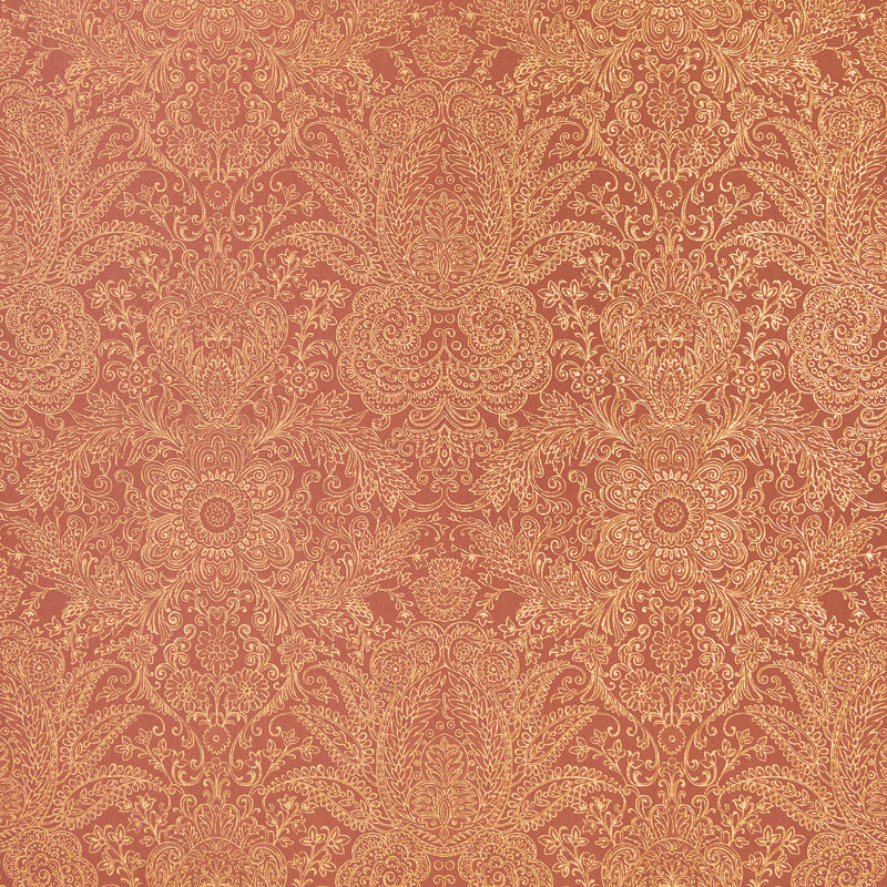 Precious Collection Glitter Brocade Damask Wallpaper Roll, Red