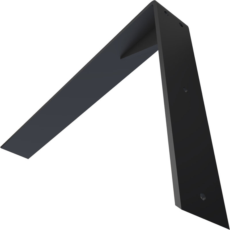 Support de comptoir en acier robuste avec gousset, H 12 po x l 2,5 po x P 18 po