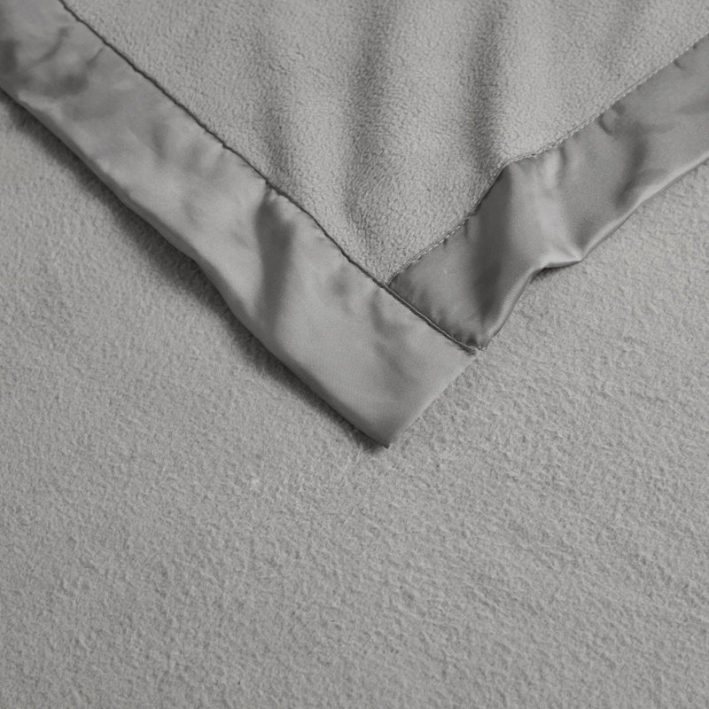 Microfleece Blanket, Gray, Queen