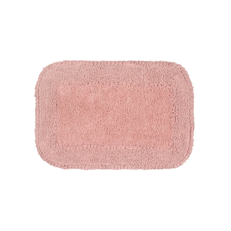 Tapis pour salle de bain Maytham, Rose, Rectangle - l 17 po x L 24 po