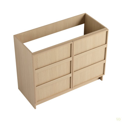42" Freestanding Bathroom Vanity & 2 Soft-Close Cabinet Doors, Plywood(KD-PACKING)-Excluding Sink