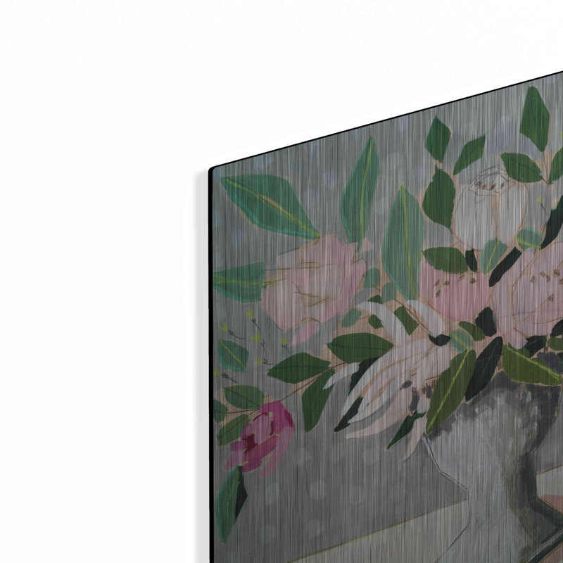 «Spring Florals 1» par Marisa Anon, art mural en métal, 12 po x 12 po, H 12 po x l 12 po