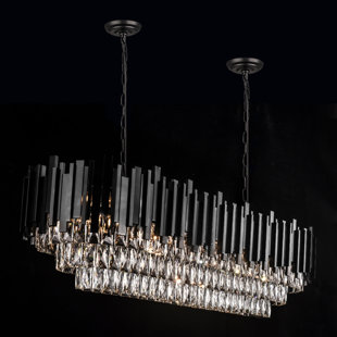 Osose 18 - Light Crystal,Metal,Stainless Steel,Steel Dimmable Classic / Traditional,Empire,Globe,Linear,Rectangle,Round / Oval,Sphere,Square,Square / Rectangle,Tiered Chandelier