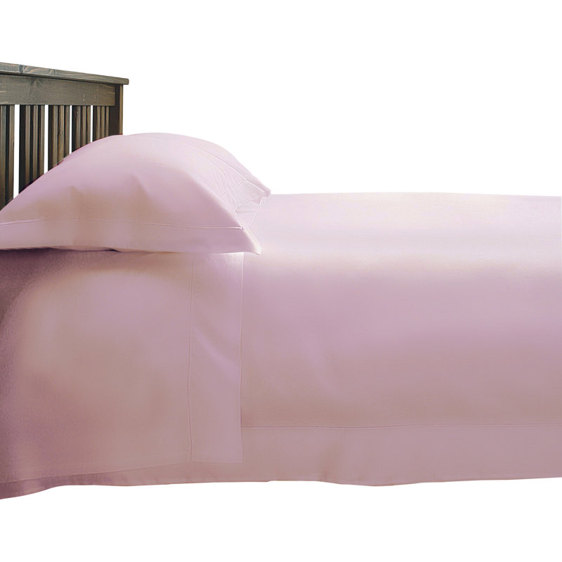 Plain Dye 400 TC Egyptian-Quality Cotton Cotton Solid Colour Duvet Cover, Ivory, Double Duvet Cover
