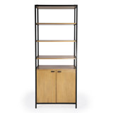 Hans 35.25" W x 84.25"H Open & Closed Etagere Bookcase