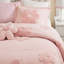 4 édredon en chenille réversible à motif floral rose pour lit double / grand lit