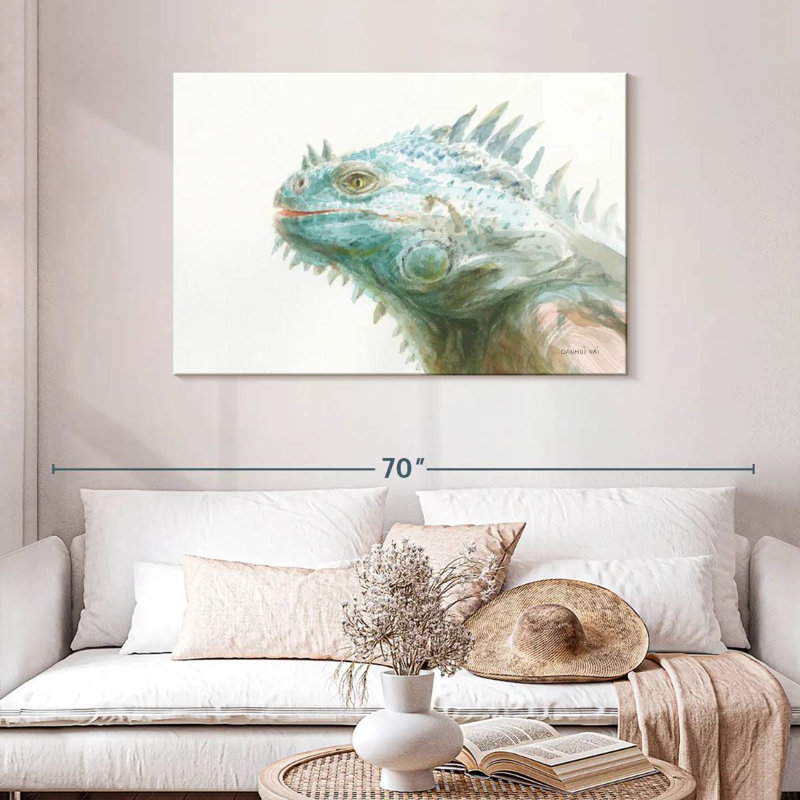 Iguane tropical Brampt, H 30 po x l 45 po