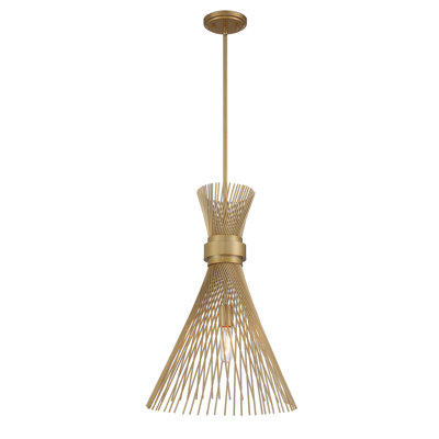 Savoy House Longfellow 1-Light Pendant in Burnished Brass