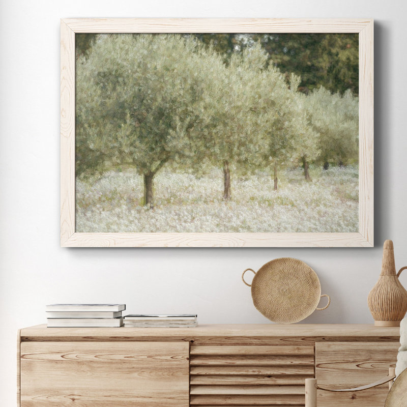 Paintograph Olive Trees - Reproduction d'art sur toile encadrée, Blanc, H 37,5 po x l 27,5 po x P 1,5 po