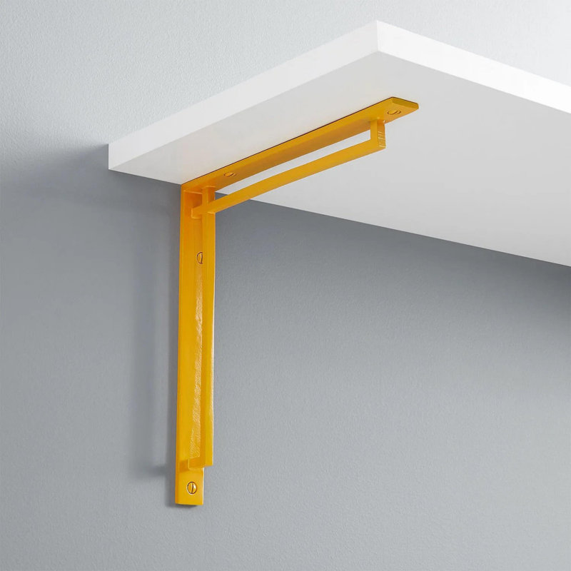 Harridge Shelf Bracket, Yellow, 6.13" H x 8.13" W x 0.88" D