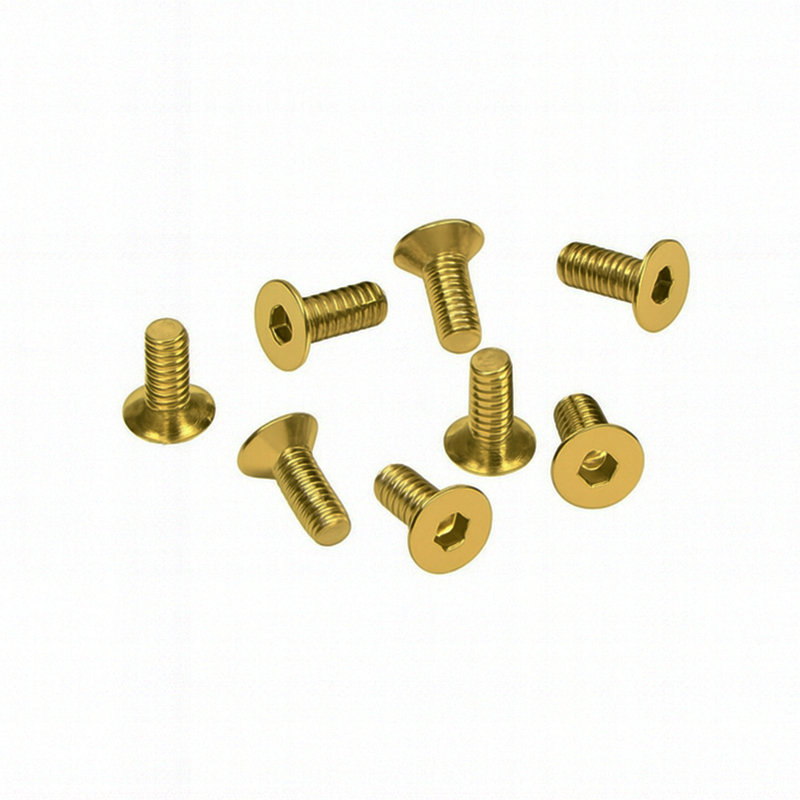 Brixwell AS615BR, plaque de recouvrement de 6 mm x 15 mm, vis à tête hexagonale plate, longueur en laiton poli de 9/16 po, paquet de 8