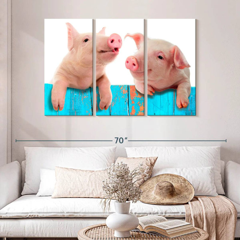 Fence Pigs, 32" H x 50" W