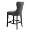 Upholstered Counter Stool with Solid Wood Frame