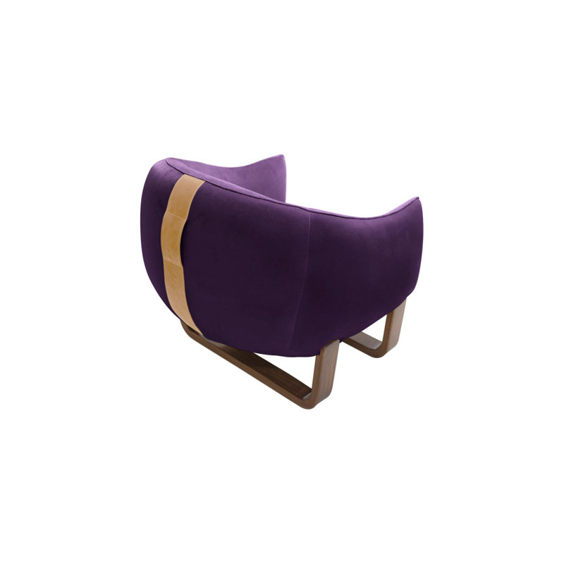 Milo Armchair, Violet/Umber Velvet