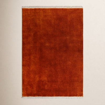 Clio Hand-Woven Red Wool Rug