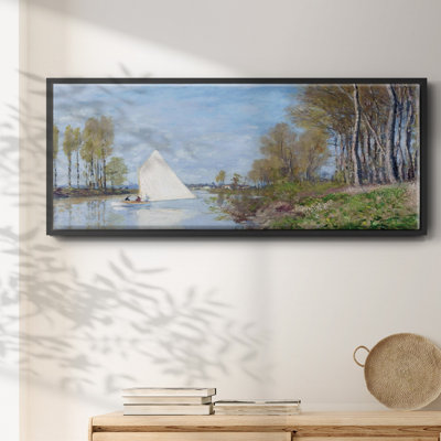 Petit bateau sur la petite branche de la seine à Argenteuil, 1872, reproduction d'art sur toile