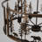 26" 6-Light Modern Farmhouse Drum Chandelier with Sculpted Forest Scene