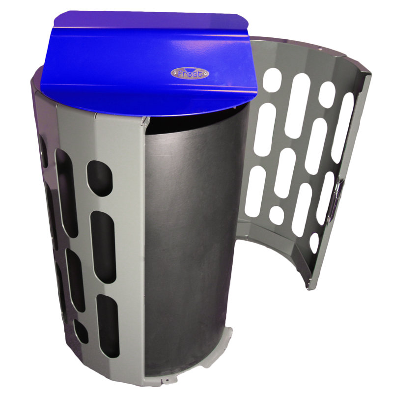 Poubelle 42 gallons, Bleu