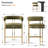 25" Upholstered Gold Chenille Counter Stool-992046054