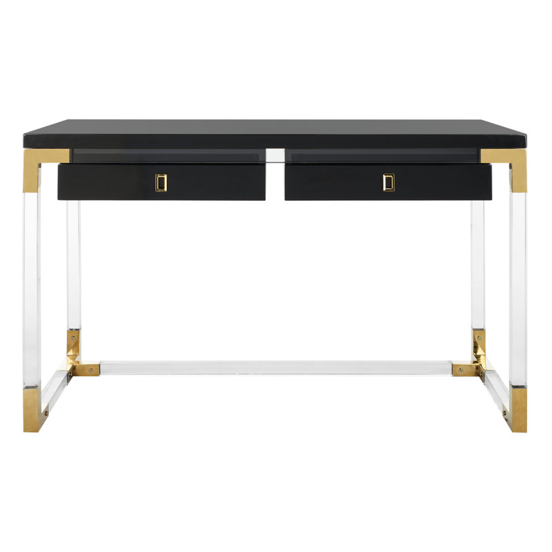 Bureau Rosene, Noir / Transparent