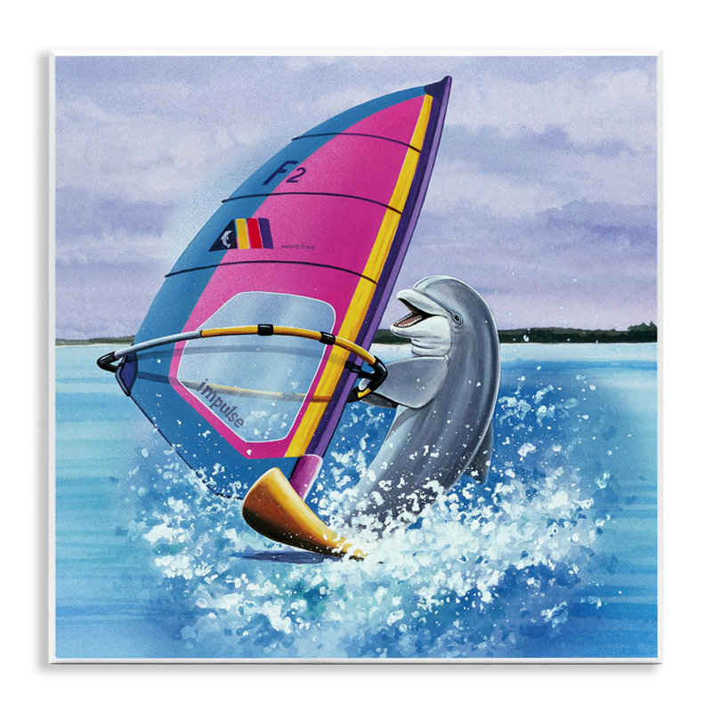 «Wind Surfer Dolphin», art mural par Art Brands, LLC