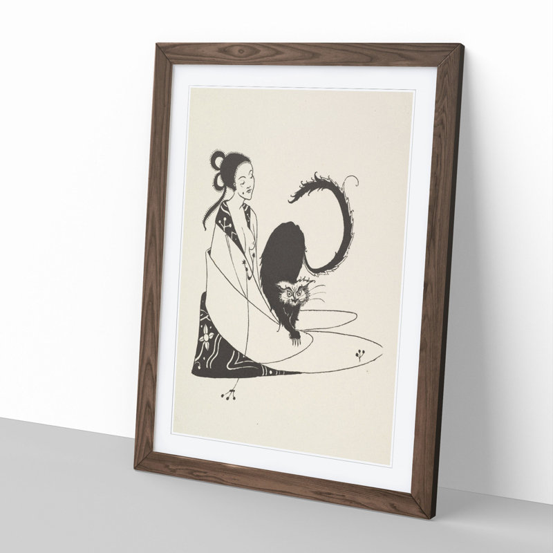Grotesques by Aubrey Beardsley - Framed Print, Walnut Framed, 36cm H x 27cm W x 2cm D