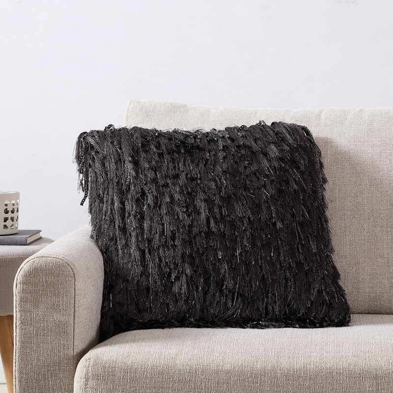 Housse et insert de coussin en polyester Shimeek, Gris gargouille