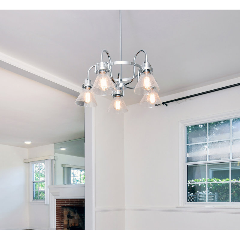 Amarvir 5 - Light Dimmable Classic / Traditional Chandelier, Polished Chrome