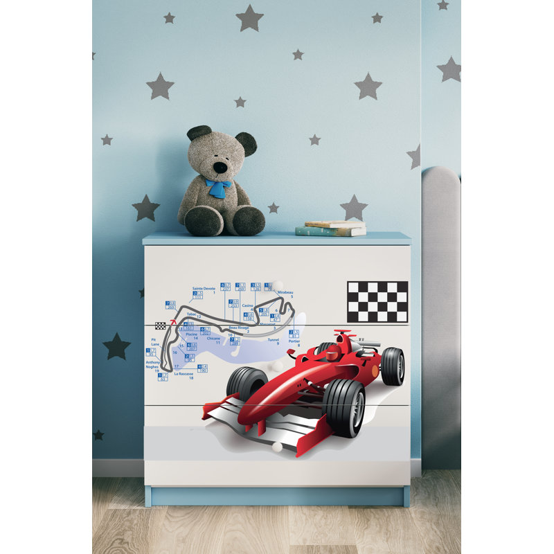 Cicero Kids 3 - Drawer Chest, Blue/​White
