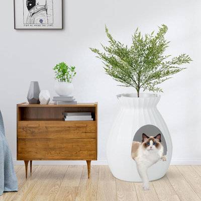 Plastic Litter Box Enclosure with Scoop